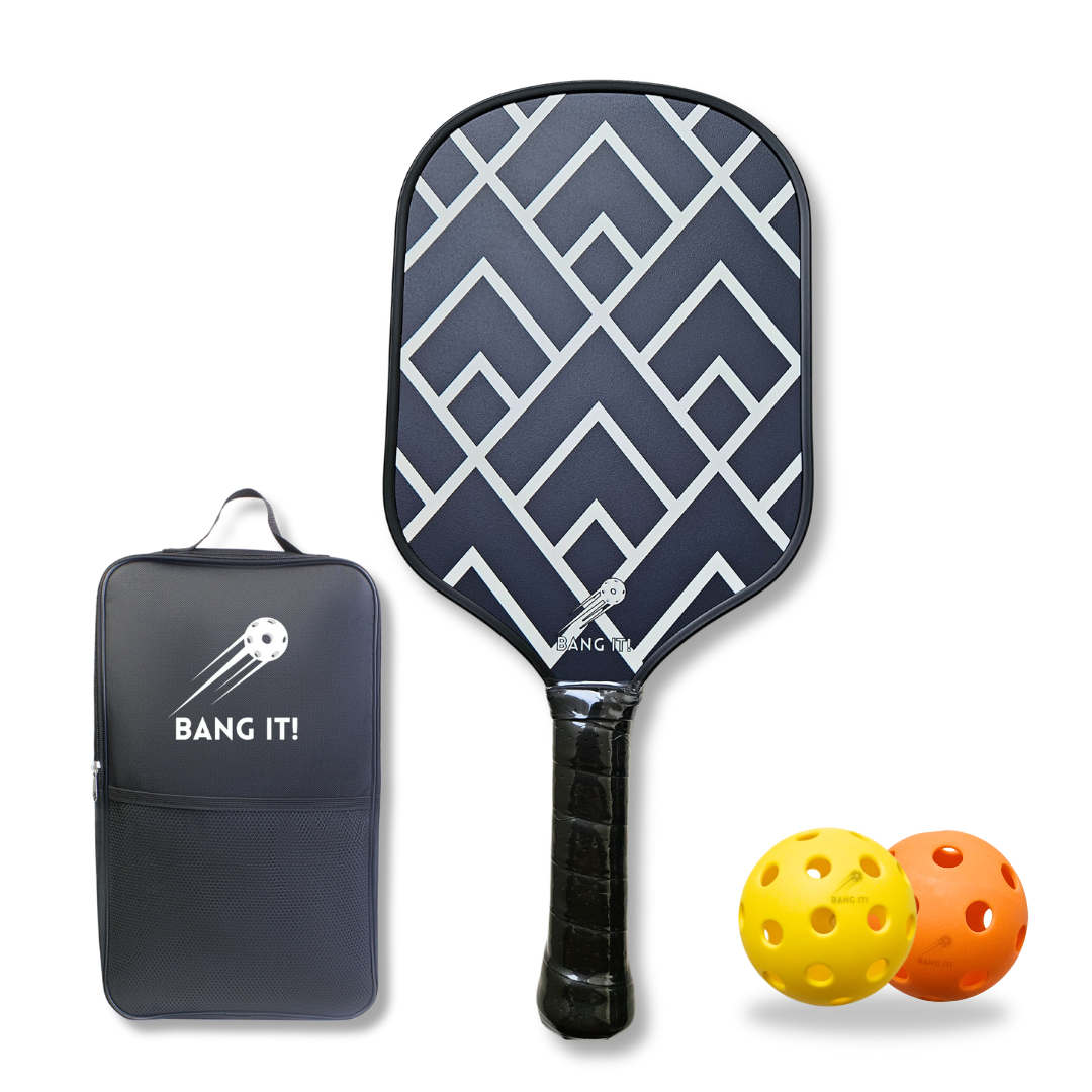 Pickleball Paddle Combo for INTERMEDIATE Players - Raw Carbon Fiber(USPA Approved)