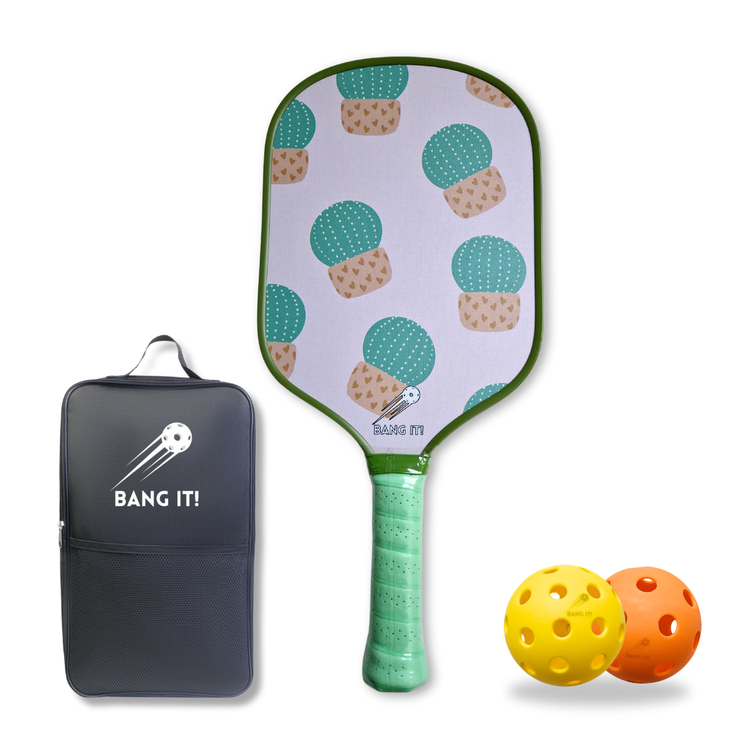 Pickleball Paddle Combo for INTERMEDIATE Players - Raw Carbon Fiber(USPA Approved)