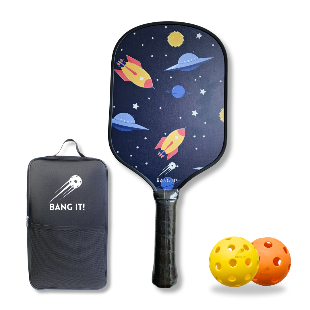 Pickleball Paddle Combo for INTERMEDIATE Players - Raw Carbon Fiber(USPA Approved)