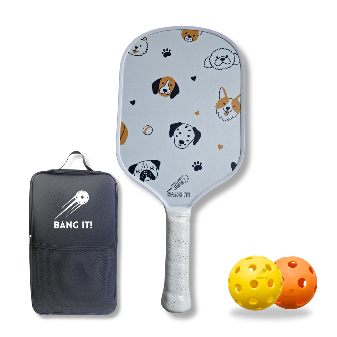 Pickleball Paddle Combo for INTERMEDIATE Players - Raw Carbon Fiber(USPA Approved)