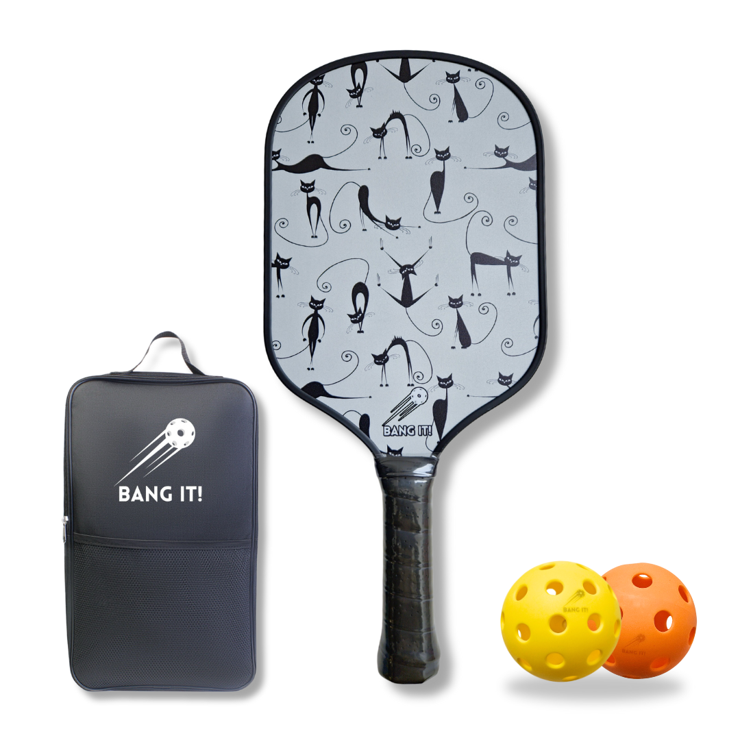 Pickleball Paddle Combo for INTERMEDIATE Players - Raw Carbon Fiber(USPA Approved)