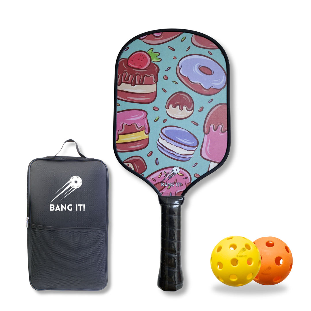 Pickleball Paddle Combo for INTERMEDIATE Players - Raw Carbon Fiber(USPA Approved)