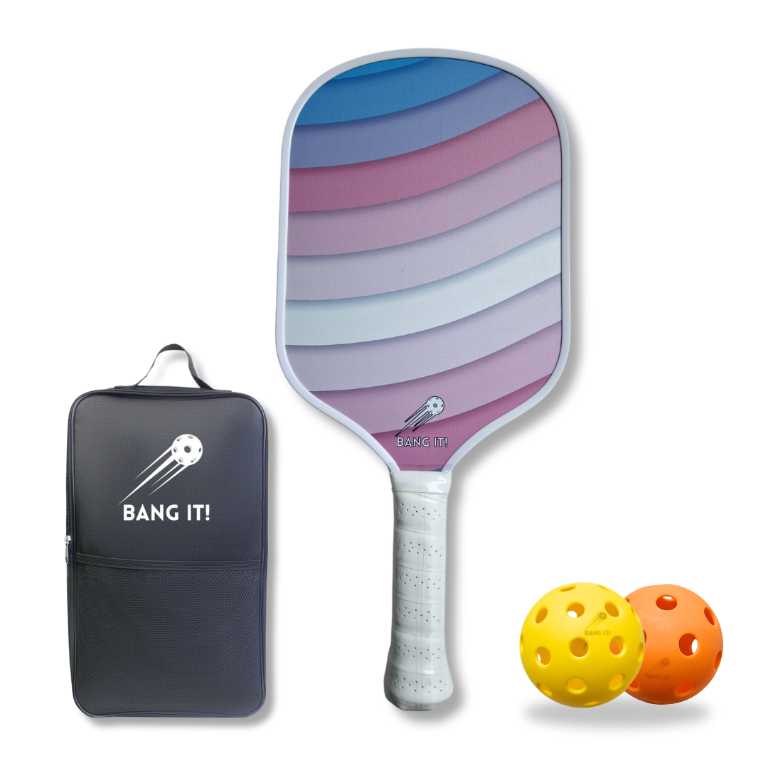 Pickleball Paddle Combo for INTERMEDIATE Players - Raw Carbon Fiber(USPA Approved)