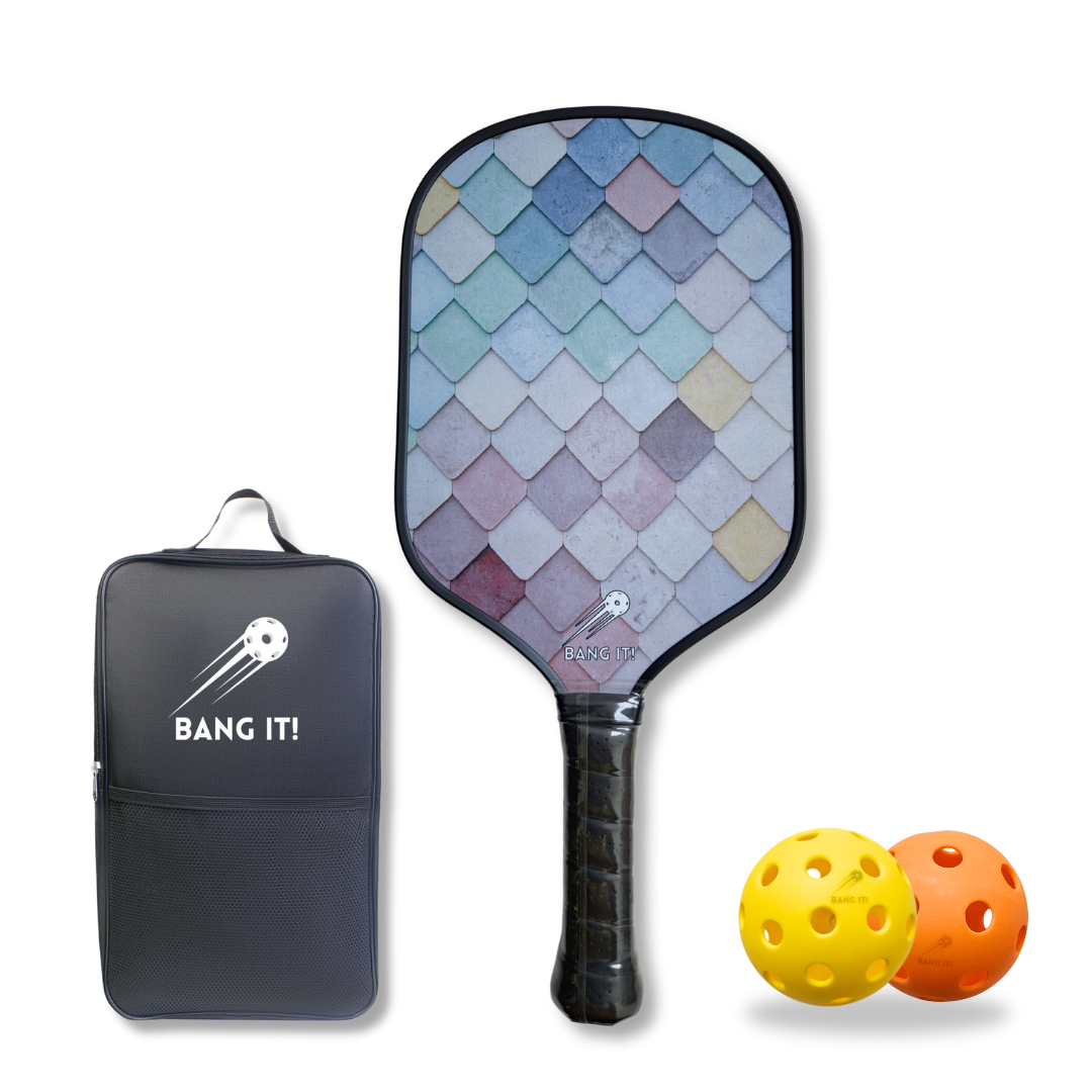 Pickleball Paddle Combo for INTERMEDIATE Players - Raw Carbon Fiber(USPA Approved)