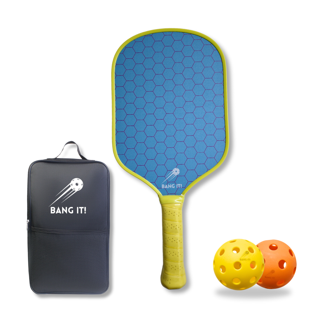 Pickleball Paddle Combo for INTERMEDIATE Players - Raw Carbon Fiber(USPA Approved)