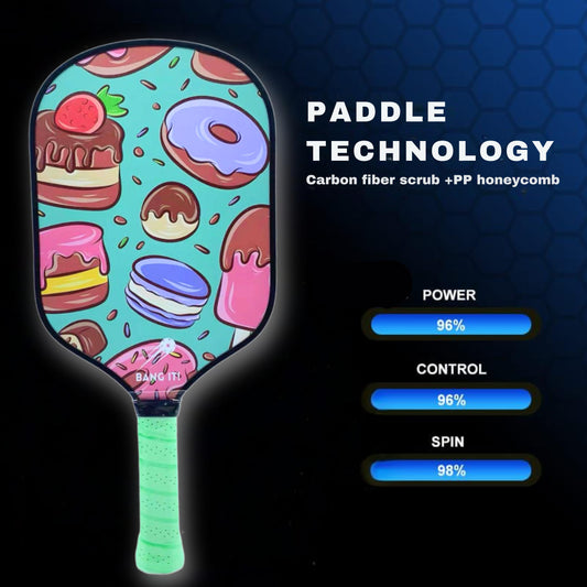 Pickleball Paddle for INTERMEDIATE Players - Raw Carbon Fiber(USPA Approved)